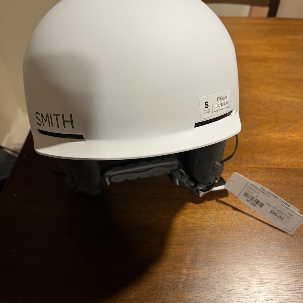Brand New SMITH Gray and White Ski Helmet